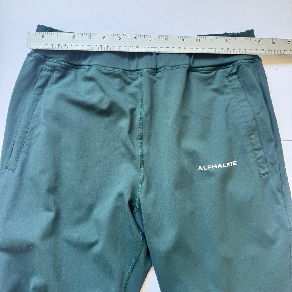 Alphalete Pro Elite Joggers Drawstring Athletic Pants Teal Luon Stretch Sz L - Picture 5 of 13